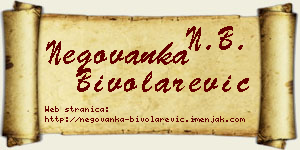 Negovanka Bivolarević vizit kartica